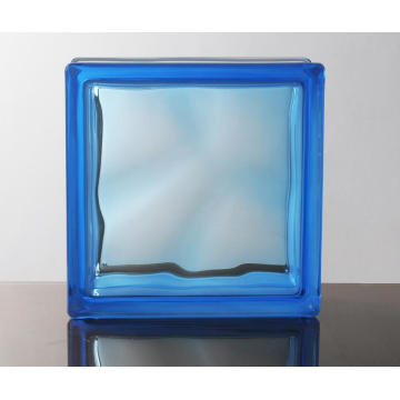 80MM CLEAR AND COLOR GLASS BLOCK WITH HOLE